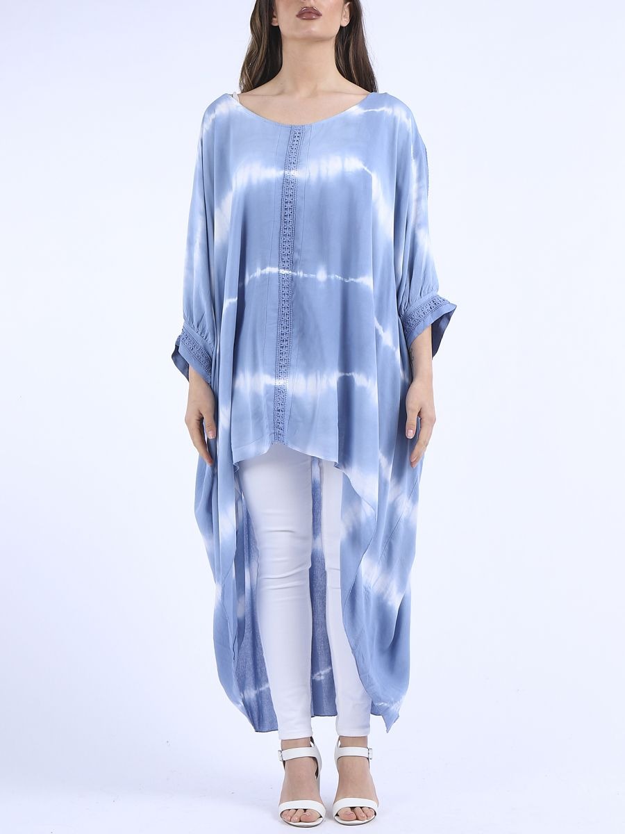 Tie dye cold shoulder dress shop